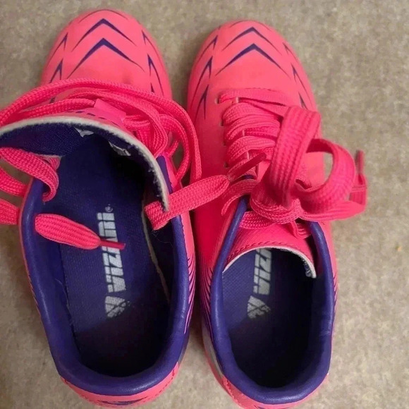 Vizari Ranger Hot Pink and Purple Girls Soccer Cleats size 12C - Picture 8 of 13